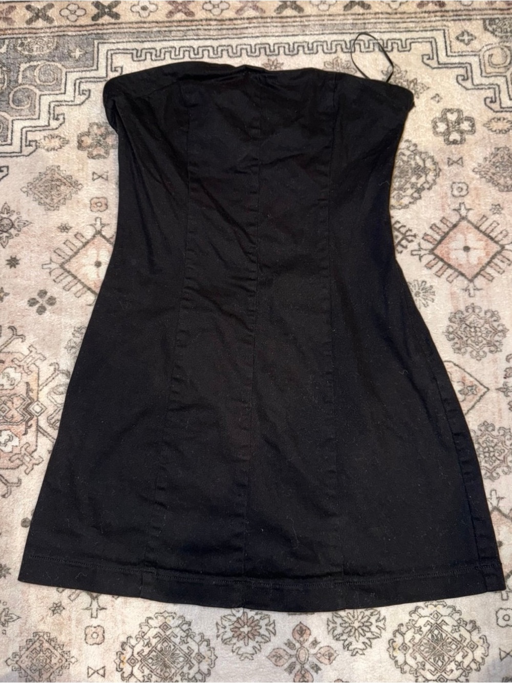 La Hearts Black Strapless Mini Dress
